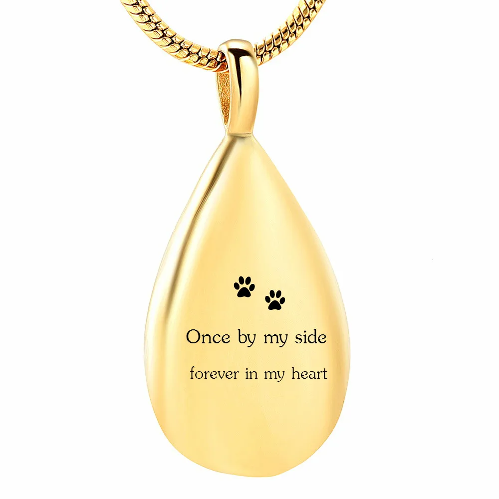 Подарок от сочувствия IJD9945! Подвеска в форме капли для пепла собаки/кошки |