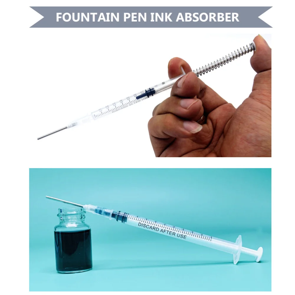 

Ink Device Fountain Pen Ink Fill Assistant Ink Spring Converter (Transparent)