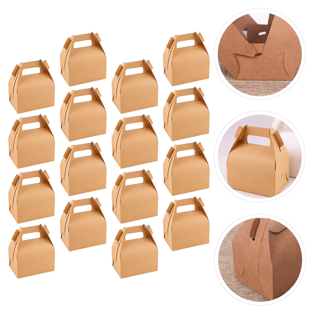 

30pcs Cake Packing Boxes Kraft Paper Cake Containers Folding Baking Boxes