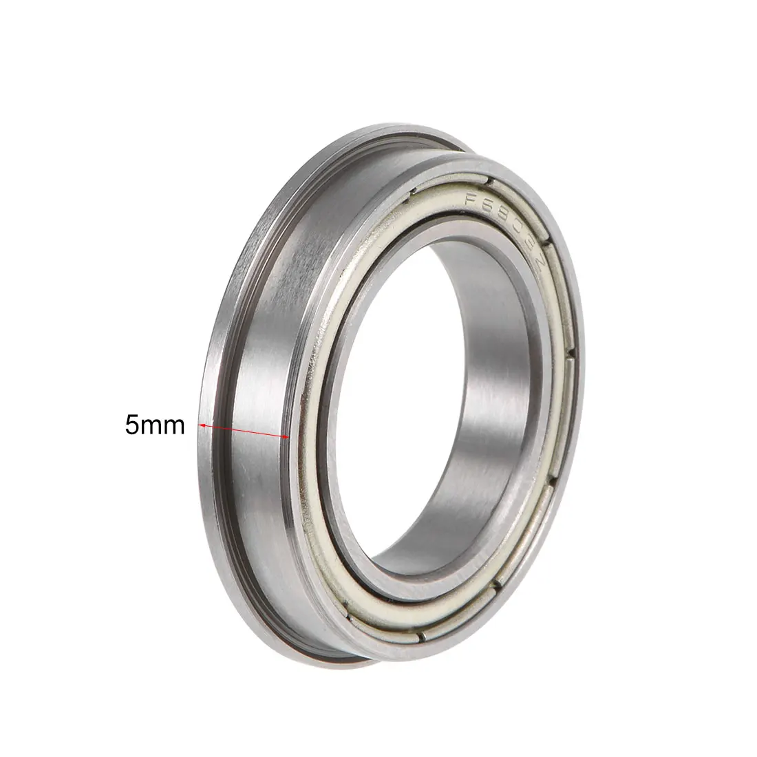 

uxcell F6803ZZ Flange Ball Bearing 17x26x5mm Shielded Chrome Bearings 2pcs
