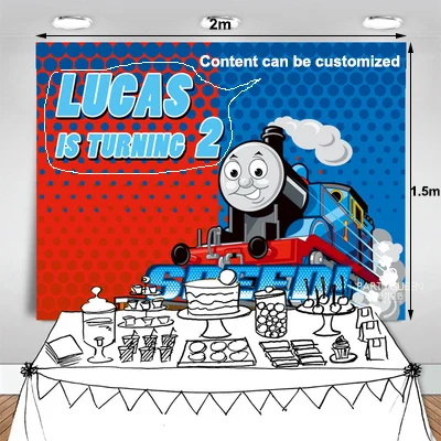 Poster A2 1pcs Парти Томас на день рождения настраиваемый Набор Люкс вечерние одноразовые детские тематические вечерние украшения - Цвет: Poster A2 1pcs