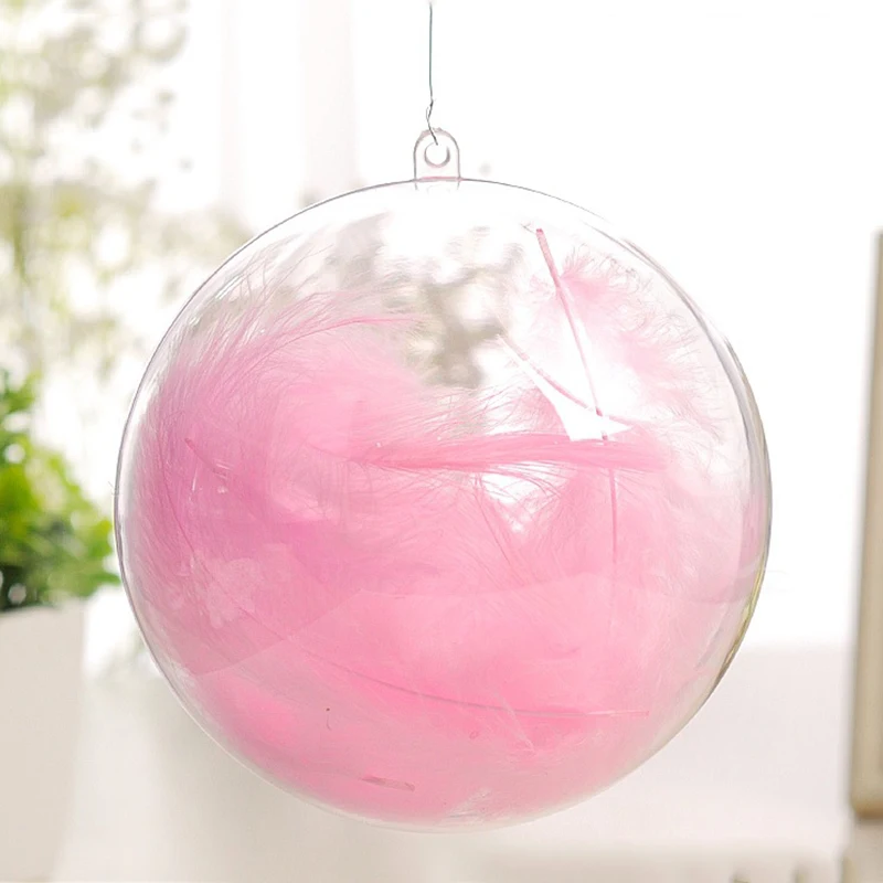 5 шт. прекрасный прозрачный пластиковый Рождественский шар высокого качества