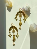 handmade celestial magic earrings celestial magic witchcraft jewelry