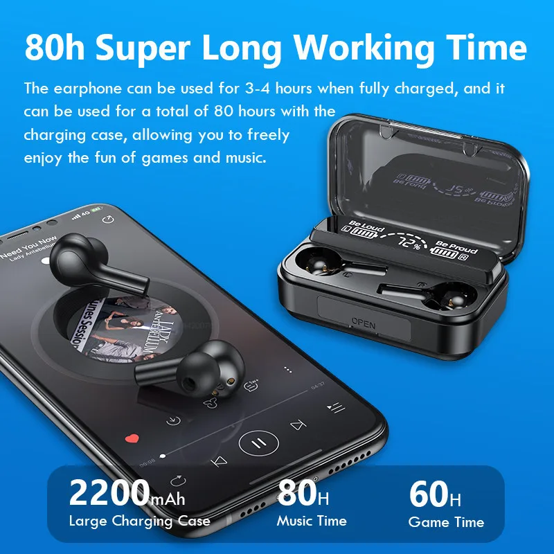 TWS Беспроводные наушники с микрофоном Bluetooth HIFI стерео музыка шумоподавление
