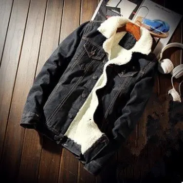 Jeans Jacket Men Winter Windbreaker Warm Coat Plus Size Casual Pocket Patchwork Hip Hop Streetwear Male Denim | Мужская одежда