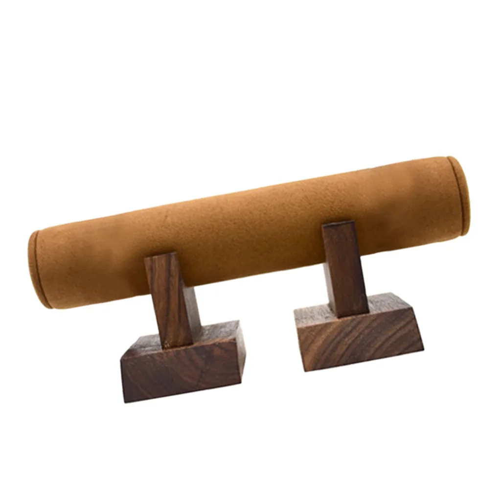 Premium Wooden Jewelry Display Stand Bracelet Watch Necklace Bangle Holder for Home Store Hobby Collection(2 Color