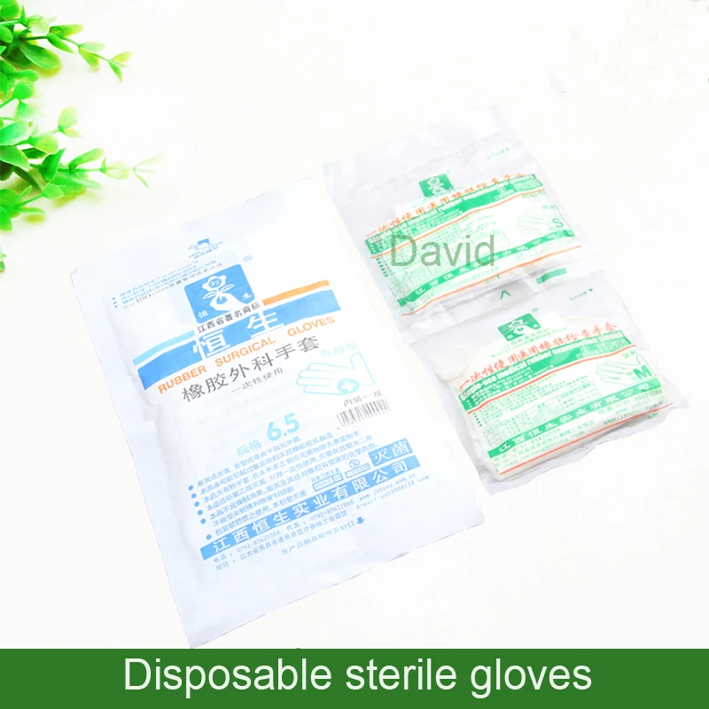 Hang Seng Disposable Sterile Rubber Gloves Latex waterproof thick gloves Beauty Anti-static gloves