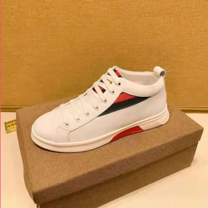 

Men High Quality Genuine Leather Shoes Breathable Lace-up Sneakers For Male Trainers Anti-slip Casual All-match White Shoes