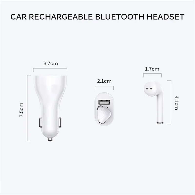 Портативное автомобильное зарядное устройство одна гарнитура USB Беспроводная
