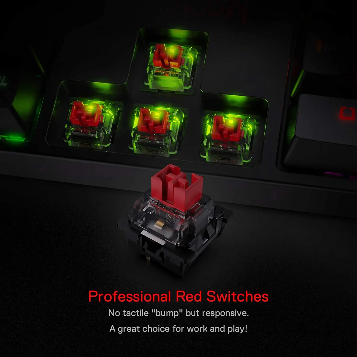 redragon k582 surara rgb led backlit mechanical gaming keyboard with 104 keys linear and quiet red switches free global shipping
