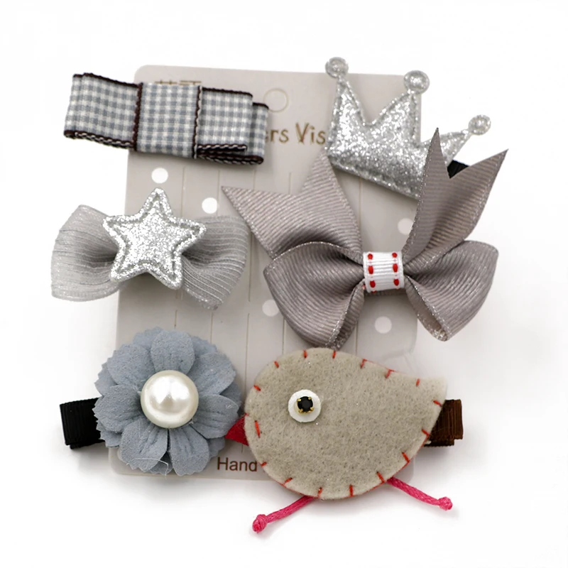 Korean Fashion Animals Fruit Cartoon Hair Clips for Girls Kids Hairpins Fish Rabbit Panda Rainbow Bow Wholesale Accessories | Детская