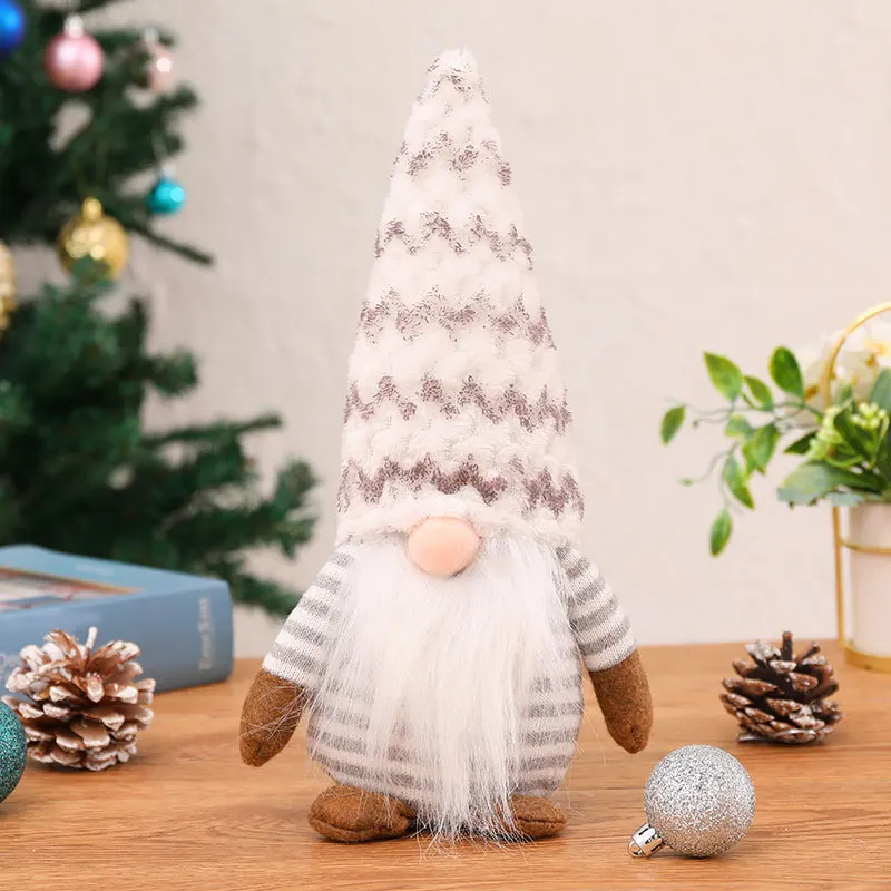 Безликая гномная кукла с надписью Merry Christmas милый Рудольф новогодний подарок для