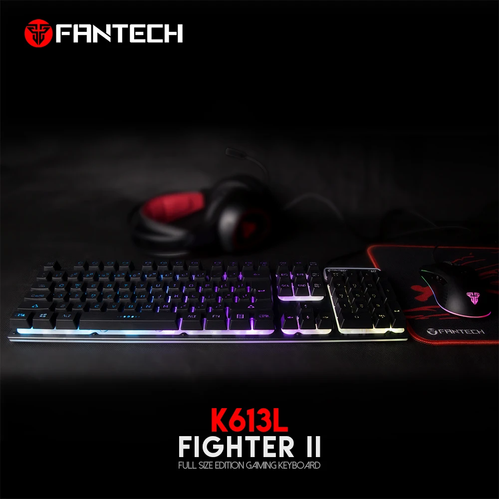 Профессиональная игровая USB клавиатура Fantech K613L светодиодный светодиодной