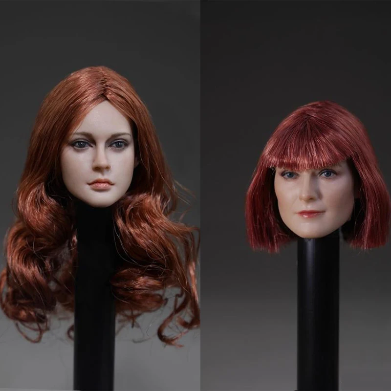 

DSTOYS 1:6 female head carving D-005 European and American face long curly hairstyle head carving D-006 short hairstyle head