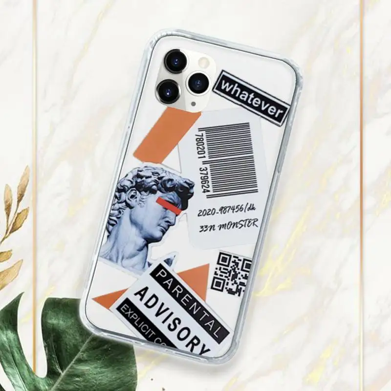 

Funny notes, stickers, posters Phone Case Transparent Clear for iPhone 11 12 mini pro XS MAX 7 8 6 6S Plus X 5S SE 2020 XR
