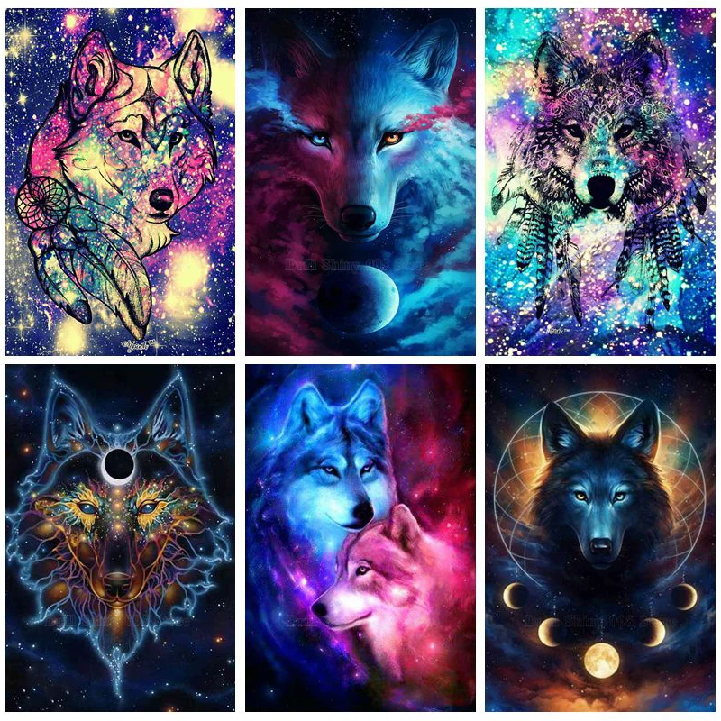 5D DIY алмазная живопись животных хранитель снов с изображением волков вышитая
