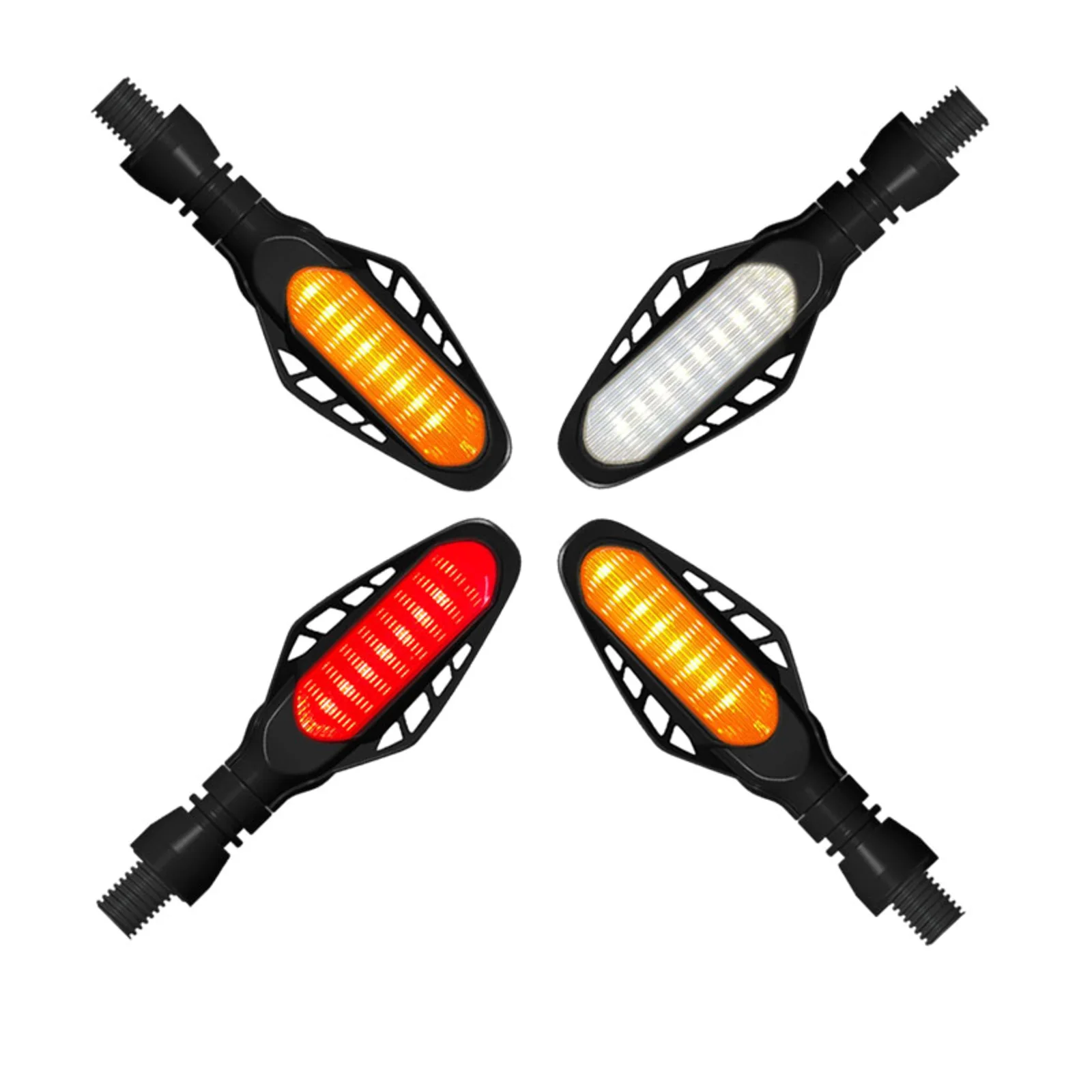 

4pcs Universal Motorcycle Indicator Steering 3000K Light LED Tail Lamp Led Brake Light Turn Signal Lights Blinkers Accessories