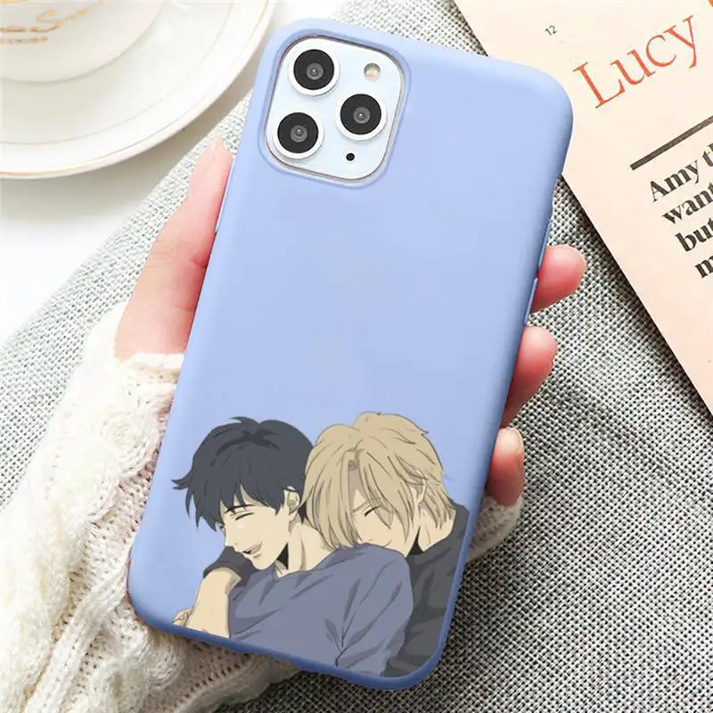 

Japan anime Banana Fish Phone Case Candy Color for iPhone 6 7 8 11 12 s mini pro X XS XR MAX Plus