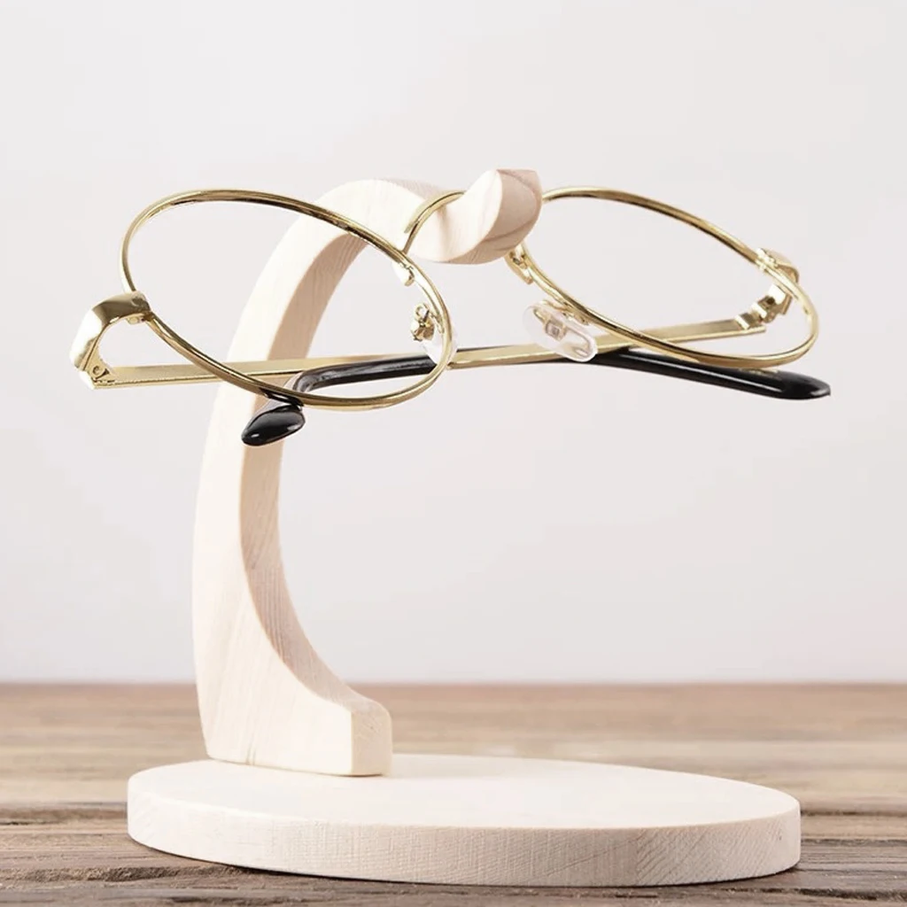 

Functional Wooden Eyeglass Holder Stand Sunglasses Glasses Rack Office Decor