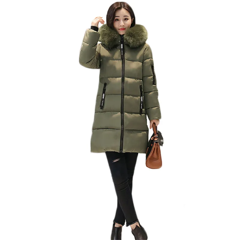 Зимнее пуховое хлопковое пальто женская черная розовая белая свободная парка 3XL