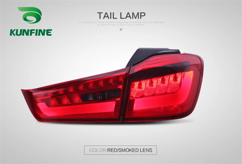 

KUNFINE Pair Of Car Tail Light Assembly For MITSUBISHI ASX 2012 2013 2014 2015 2016 Brake Light With Turning Signal Light