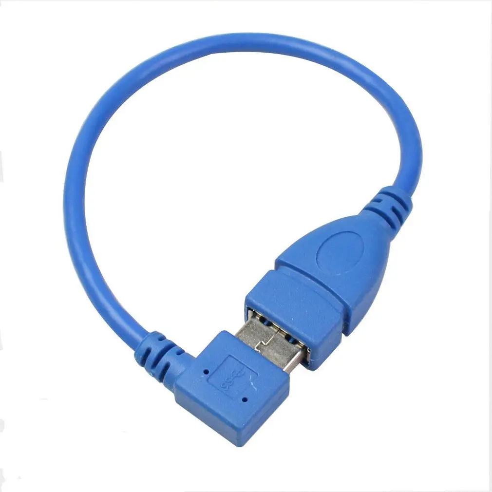USB 3.0 Male to Female Super Speed Computer USB3.0 Extension Cable Left and Right Angle Black extending cable | Электроника