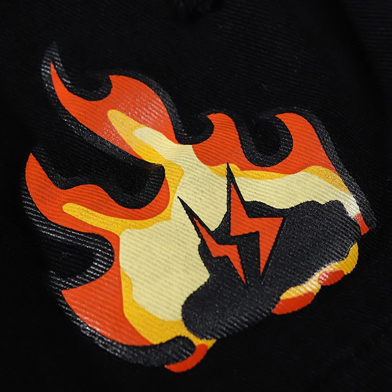 Men 2021 Hip Hop Cargo Shorts Streetwear Fire Flame Graffiti Harajuku Jogger Cotton Summer Track Short Pockets Loose | Мужская одежда