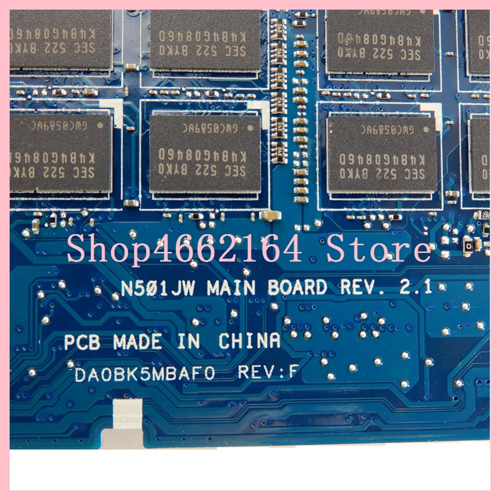 Материнская плата N501JW для ноутбука с фотографическим процессором i7-4750HQ ROG UX501J G501J
