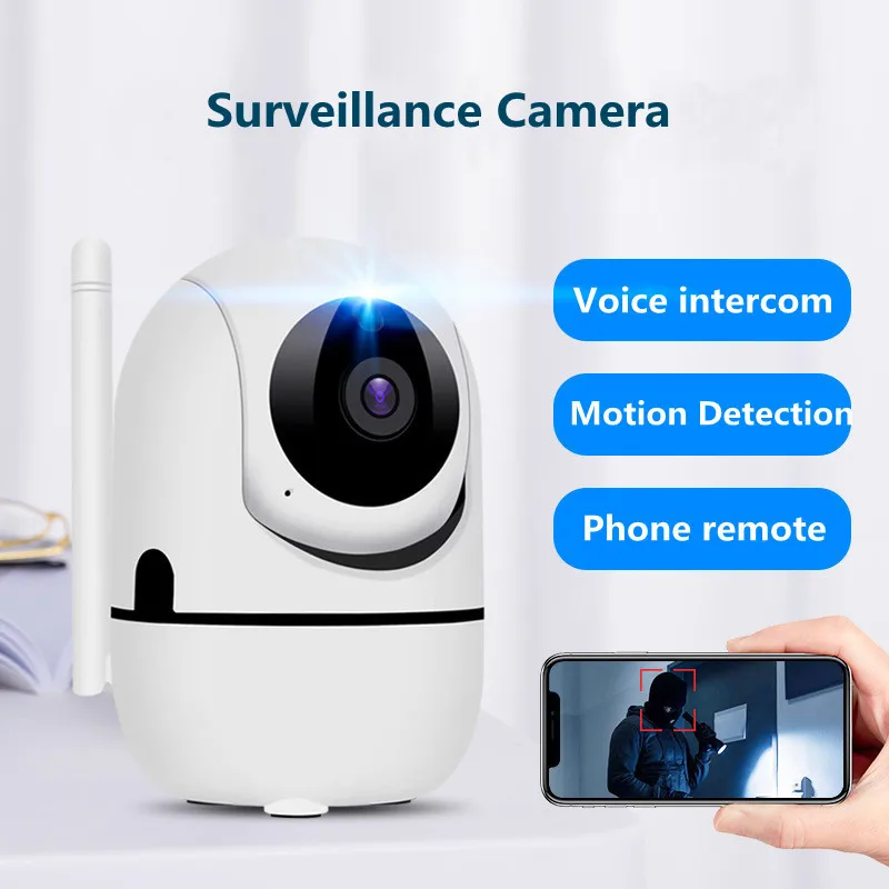 

Мини-камера видеонаблюдения, 720P, Wi-Fi, с функцией автослежения
