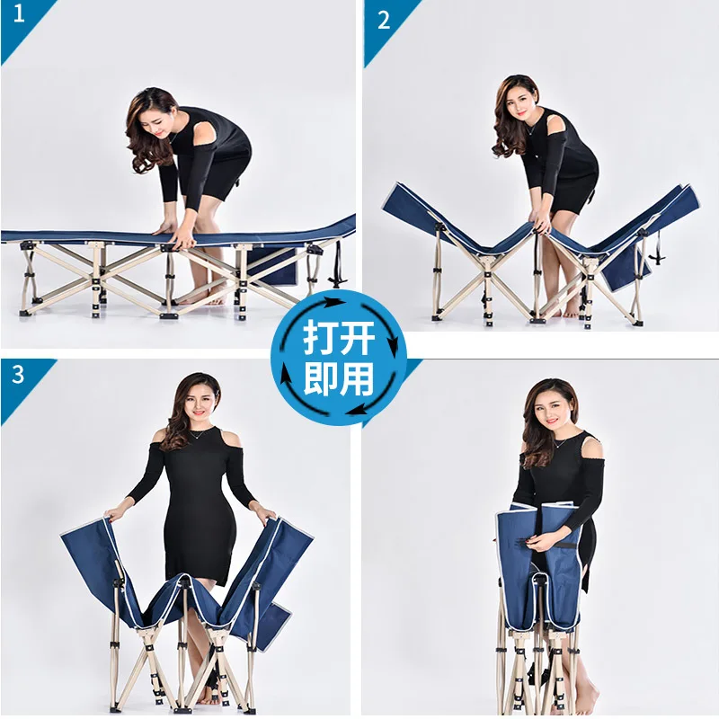 

Simple folding sheets people office lunch break siesta bed adult portable camp bed hospital accompanying recliner