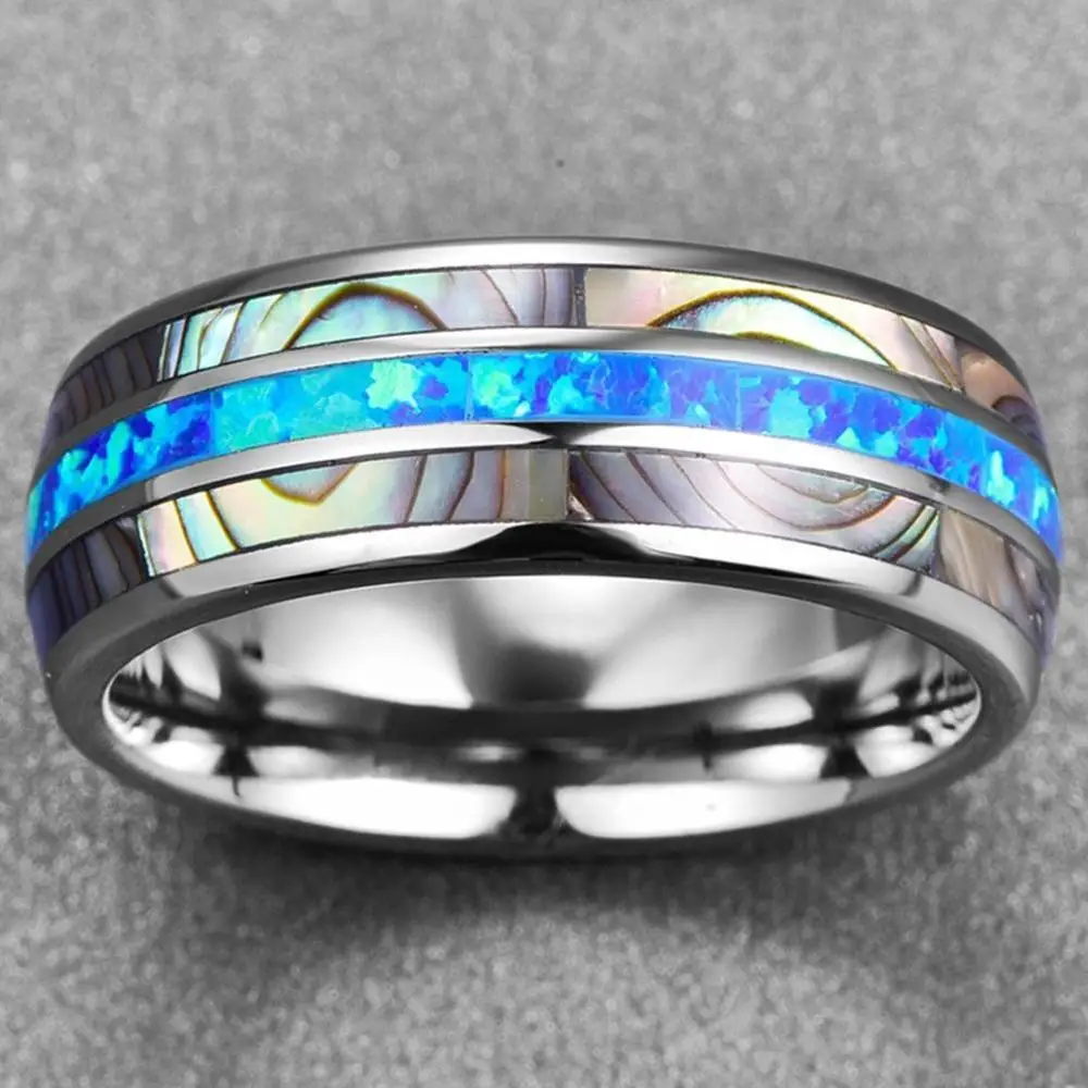 8 мм модное роскошное кольцо из карбида вольфрама нержавеющей стали с деревянной