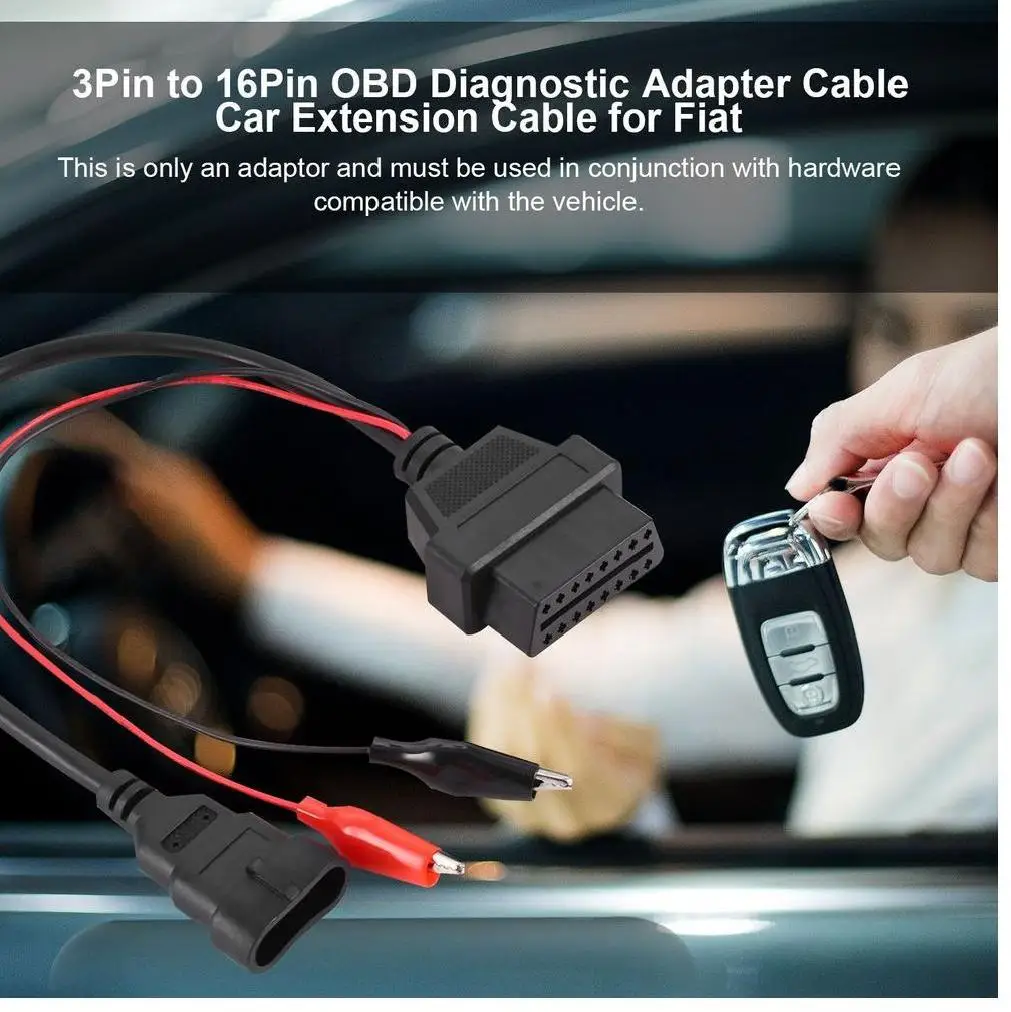 3Pin до 16Pin OBD диагностический кабель-адаптер автомобильный удлинитель для Fiat |