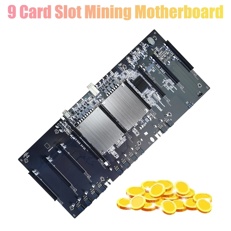 

X79 BTC Mining Motherboard 9 Graphics Slot 60mm Pitch Support RTX 3060 GPU Support E5-2603 E5-2609 E5-4607 V2 CPU
