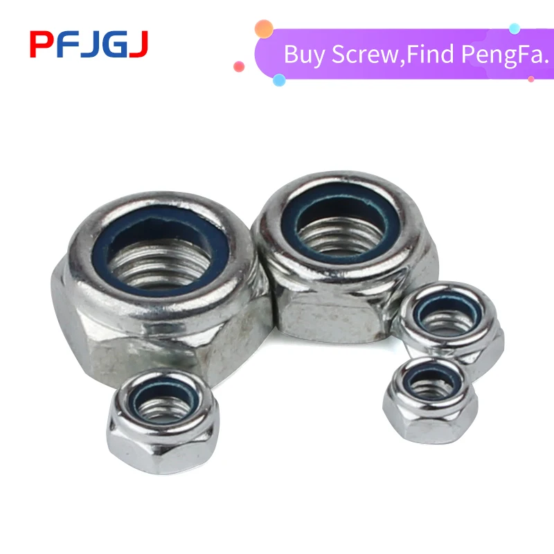 Peng Fa 8 класса 4 Оцинкованная нейлоновая самоблокирующаяся гайка DIN985 с фиксацией