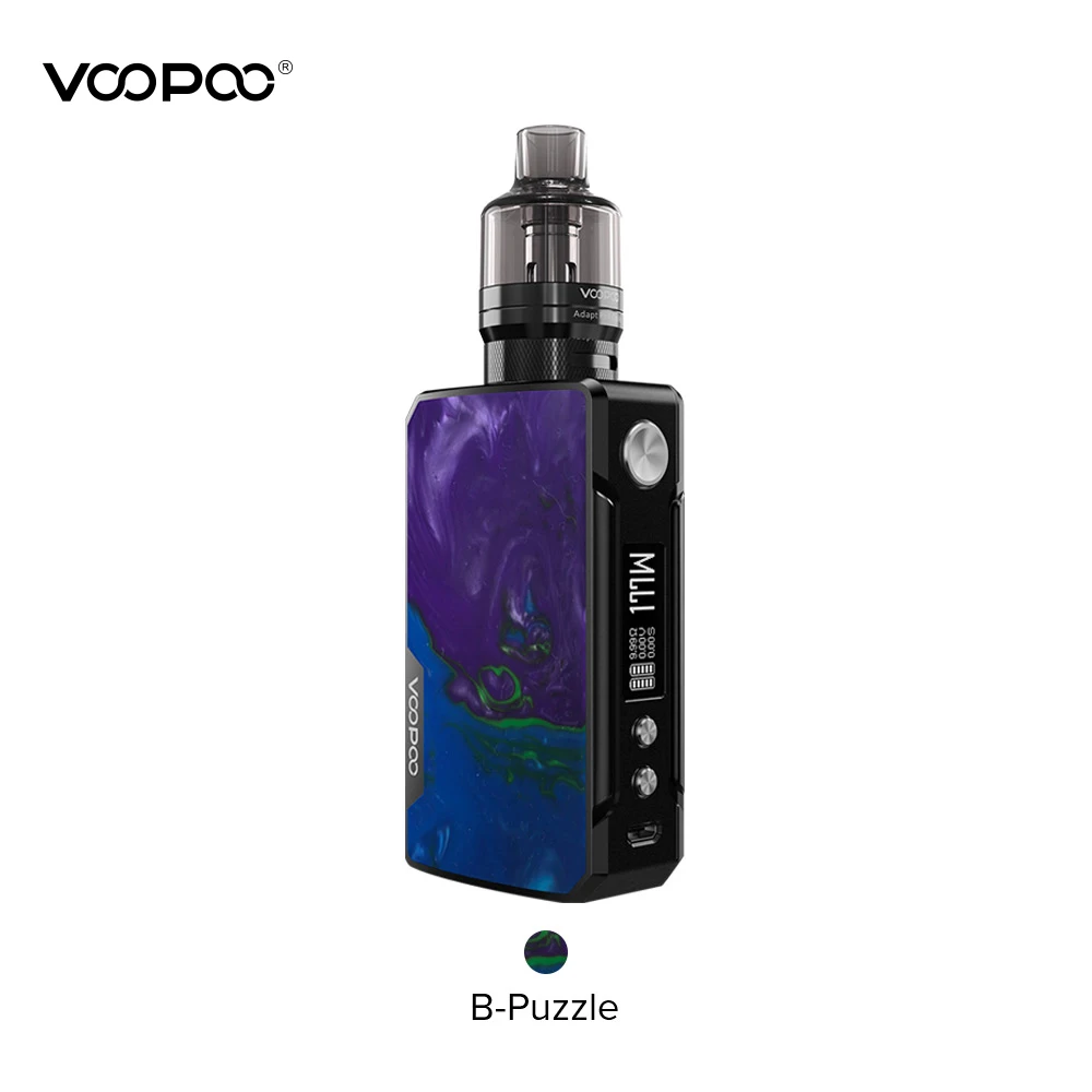 Набор для вейпа VOOPOO Drag 2 177 Вт обновленная версия Platinum / Black Mod 4 5 мл PnP Pod Tank