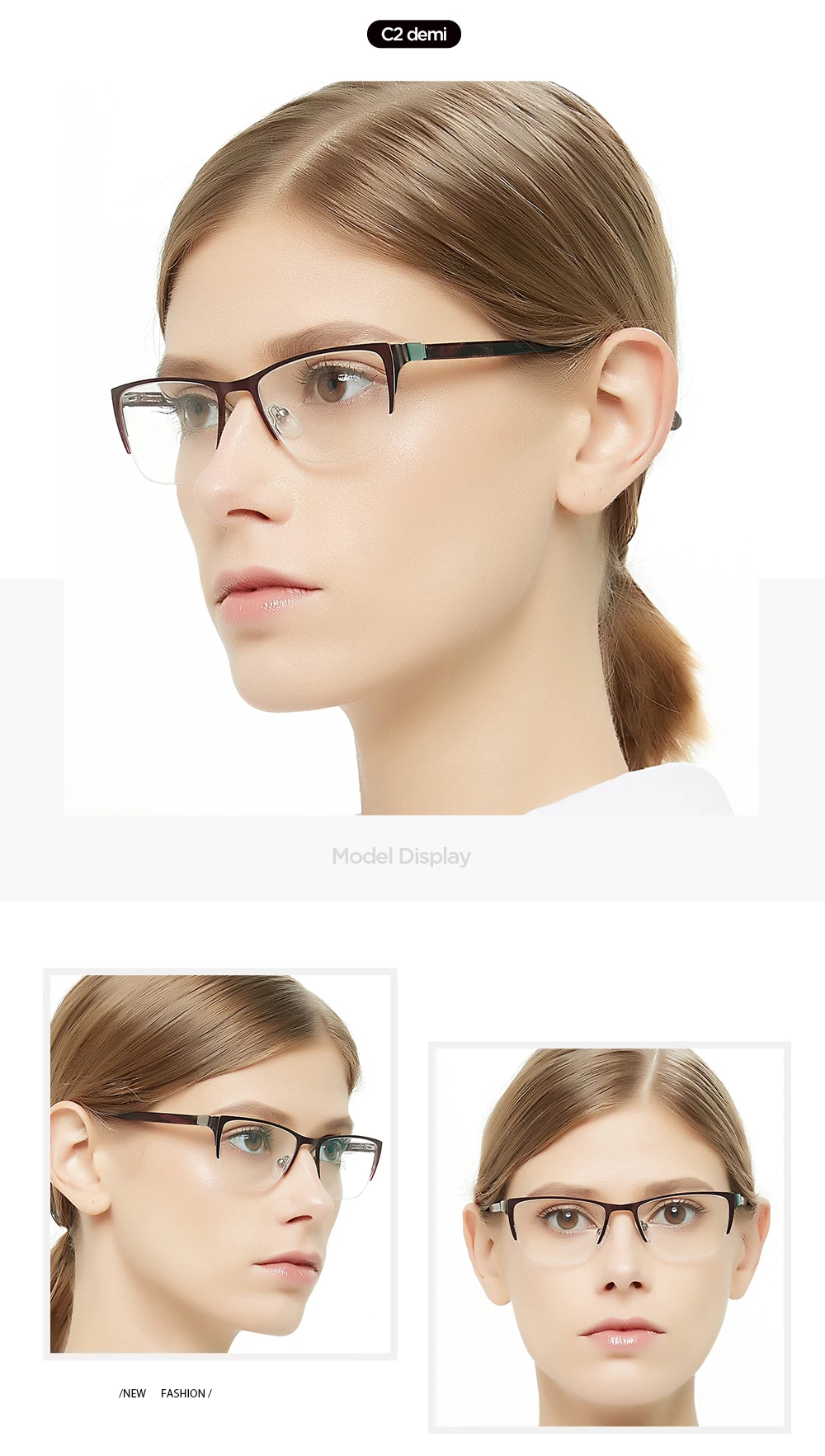 OCCI CHIARI, женские очки, очки Oculos, половинная оправа,, модные ацетатные очки для близорукости, прозрачные линзы, оправа для глаз, W-COMITE