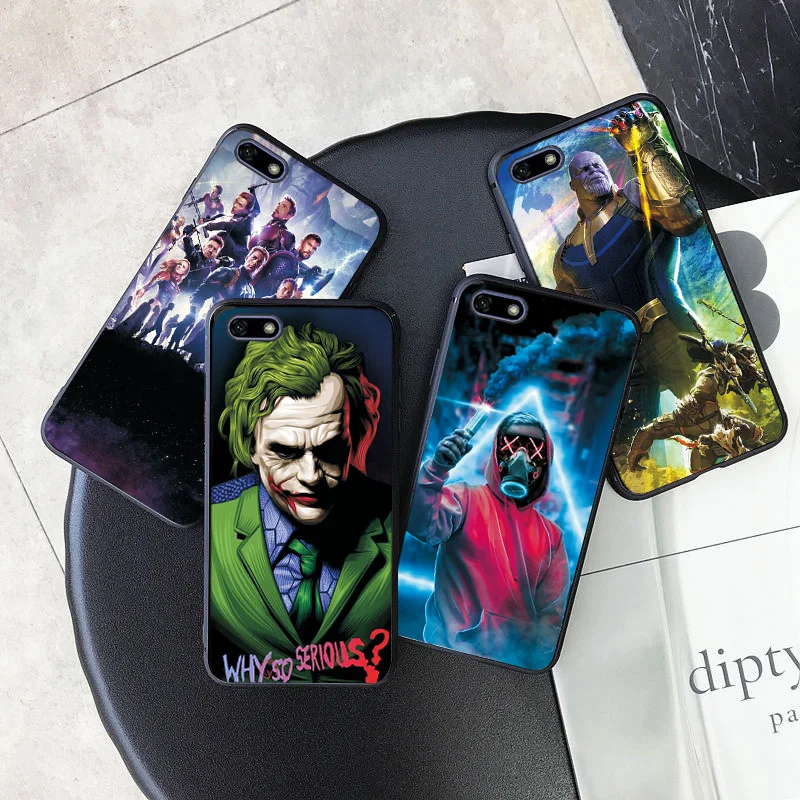 Для huawei Y5 Lite чехол-накладка на Y5 Prime Joker Venom черные чехлы для телефонов из ТПУ для huawei Honor 7A 7S чехол-бампер Y5