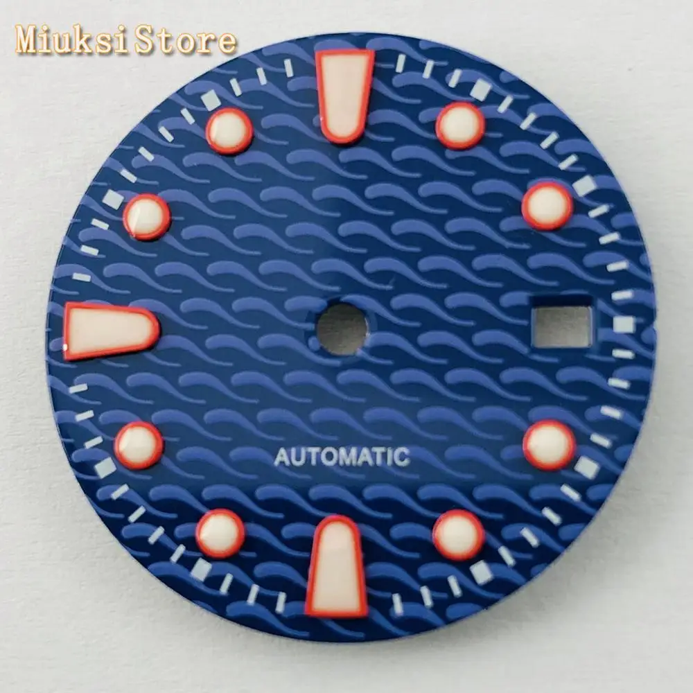 Bliger 28.5mm black blue green watch dial fit ETA2836/2824 Miyota 8205 8215 821A Mingzhu DG2813/3804 movement | Наручные часы