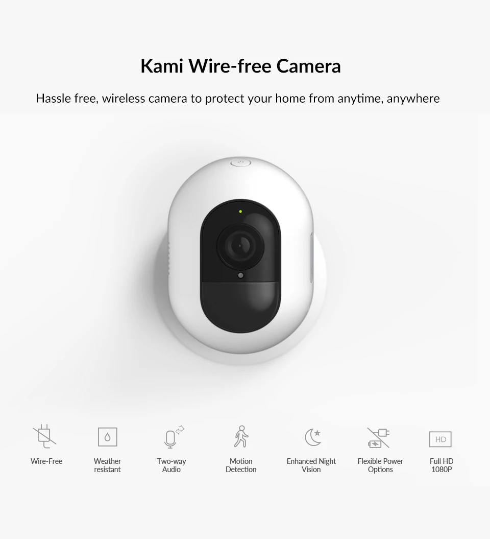 YI Kami 1080P комплект домашней камеры без проводов, беспроводная наружная батарея, камера безопасности, обнаружение движения, ночное видение, двустороннее аудио