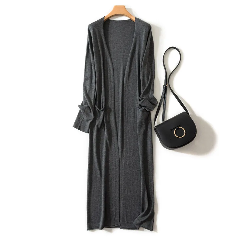 Новые модные макси длинный абзац свитер-кардиган Милая Повседневная укороченная