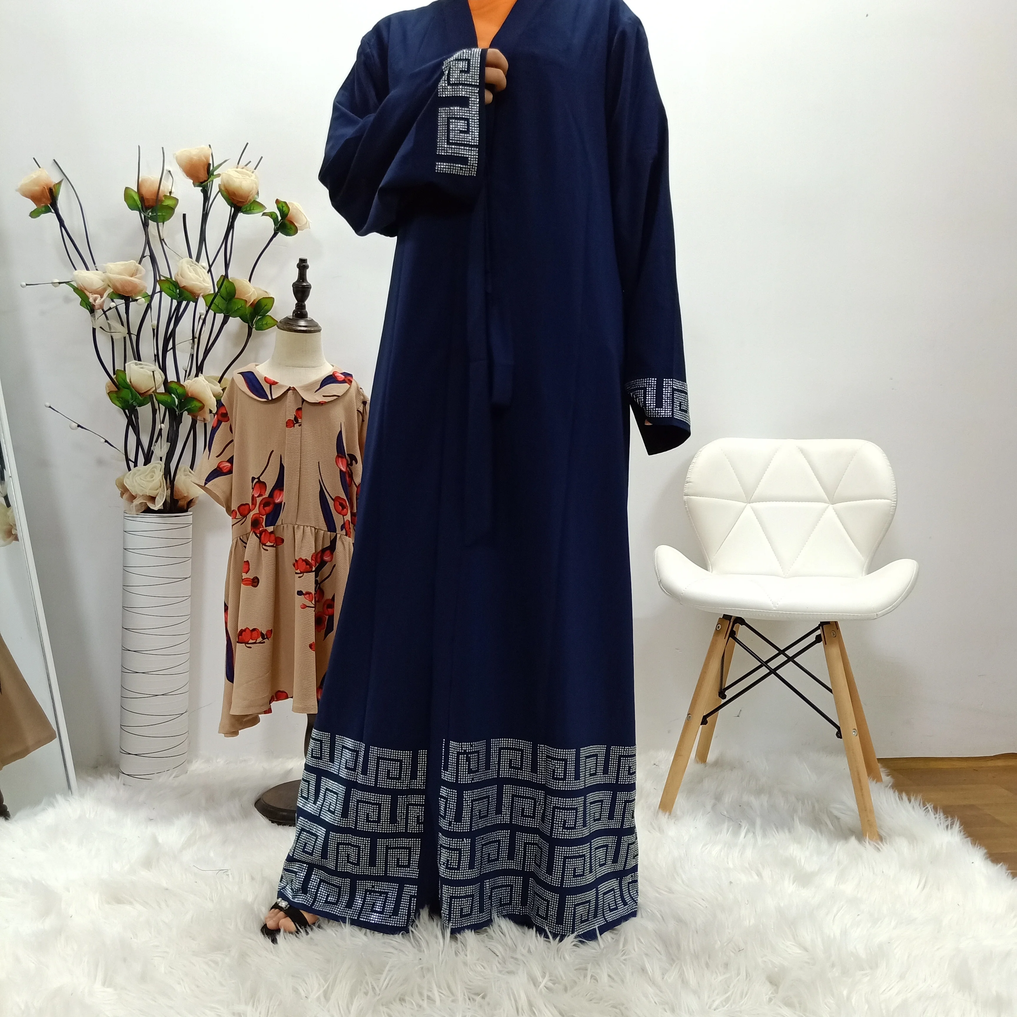 Новинка 2020 мусульманская модная женская Abaya Дубай размер Средний Восток арабский