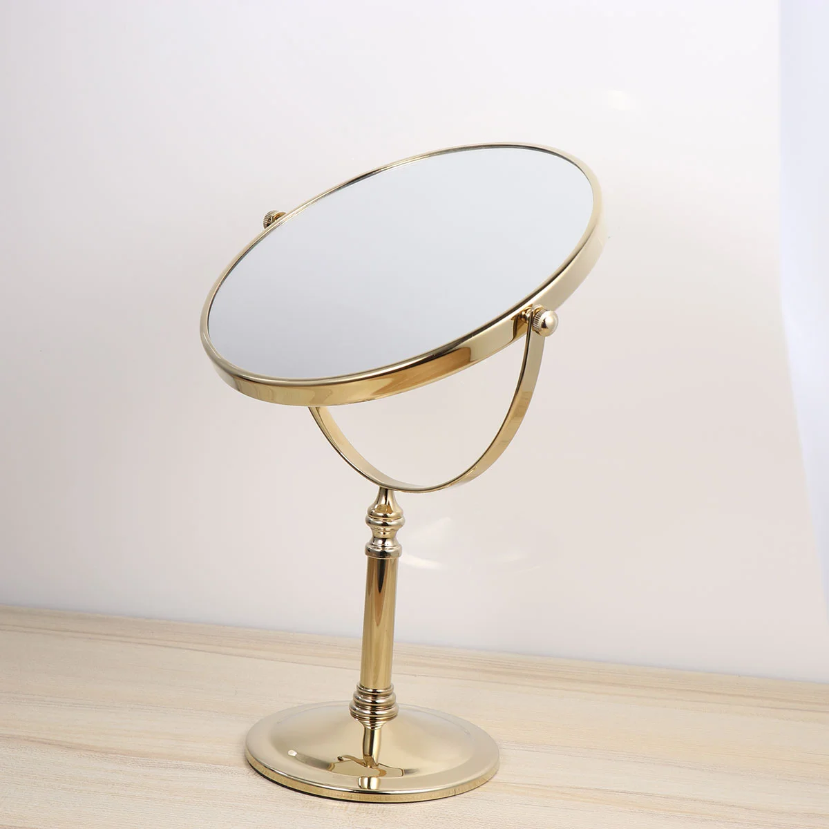 

1 шт. двухстороннее косметическое зеркало увеличение настольное зеркало для макияжа для дома (8 дюймов 3 раза увеличение серебро)