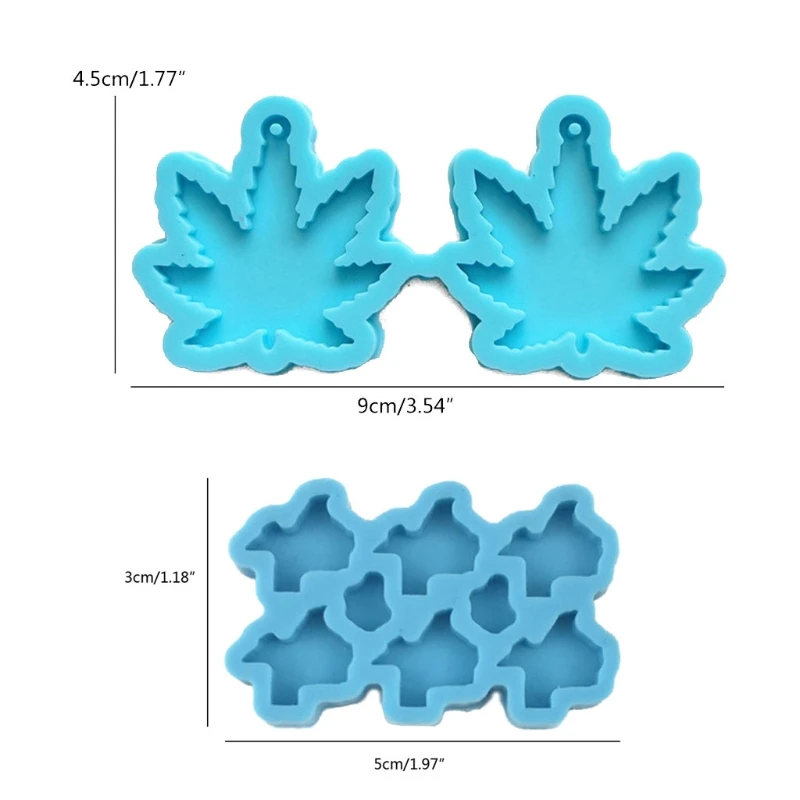 

A0NF 2 Pcs/Set Crystal Epoxy Resin Mold Earring Pendant Silicone Mould DIY Craft Mold