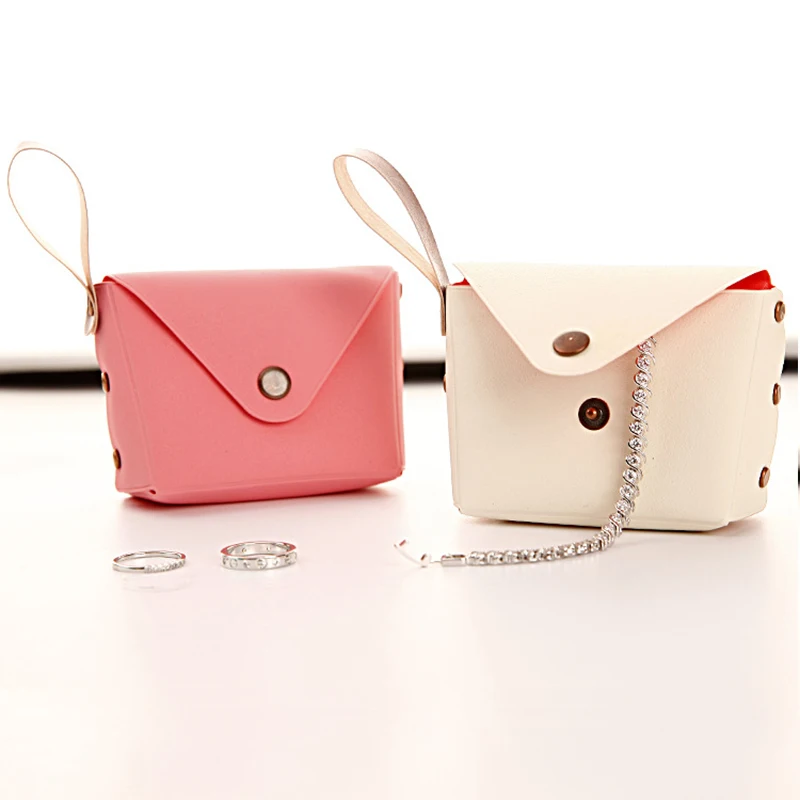 Однотонные кожаные кошельки для монет женские маленькие на застежке милые