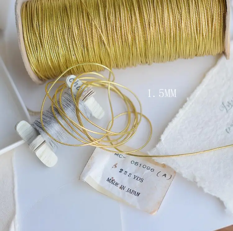 5 метров кружево из золотых нитей Сетчатое вышитое Отделка Золотая Кордата