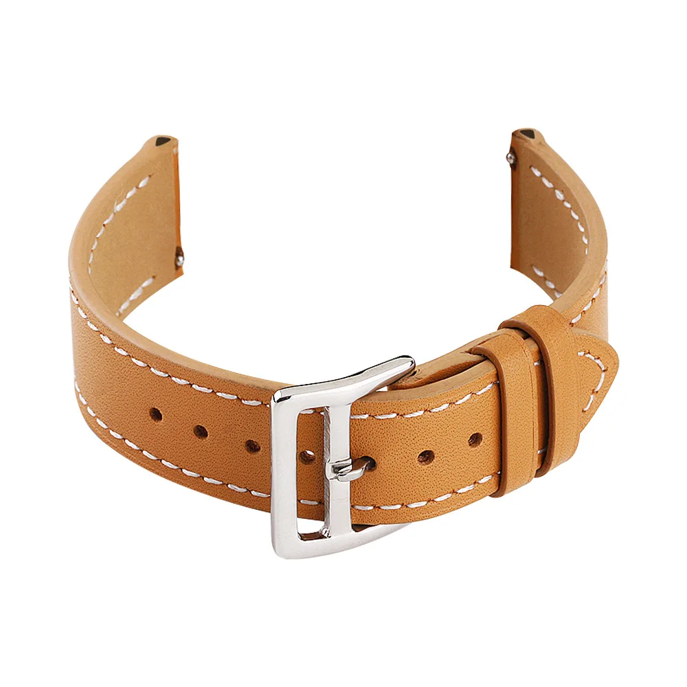 Ремешок из натуральной кожи для Amazfit GTR быстросъемный браслет часов GTS/ Bip Lite 47 мм 42