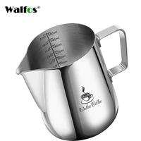 walfos style espresso coffee milk mugs cup pots jug handle craft coffee garland cup latte jug thickened stainless steel