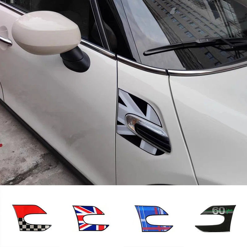 

For MINI Cooper JCW F55 F56 Auto-Styling Accessories 2Pcs/Set Union Jack Car Turn Signal Fender 3D Decoration Stickers