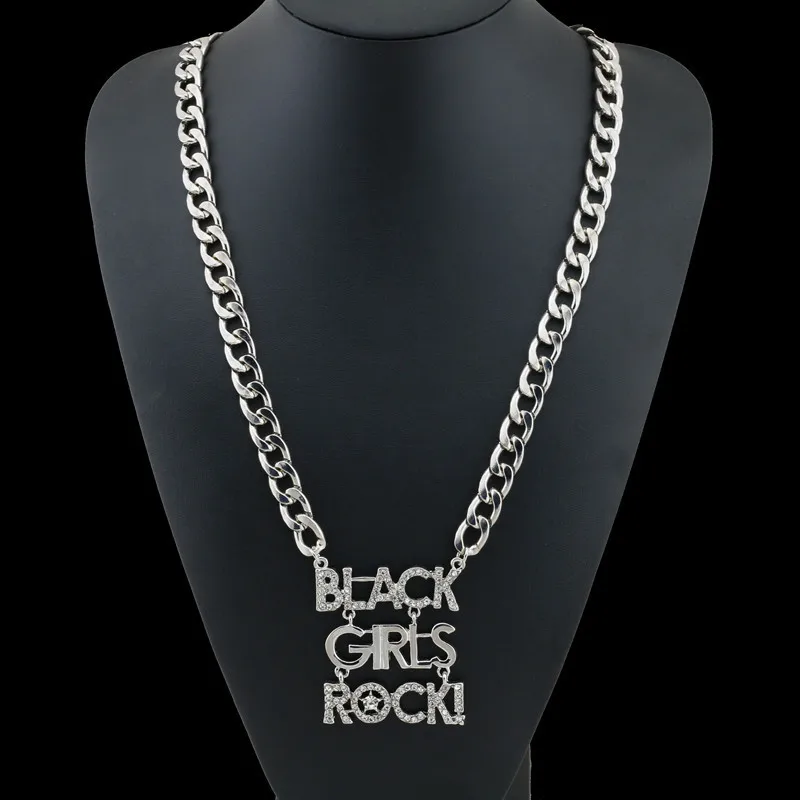 

Женское колье с кубинской цепью, длинное ожерелье в стиле хип-хоп с кубическим цирконием, черное ожерелье с подвеской в стиле рок, Подарочна...