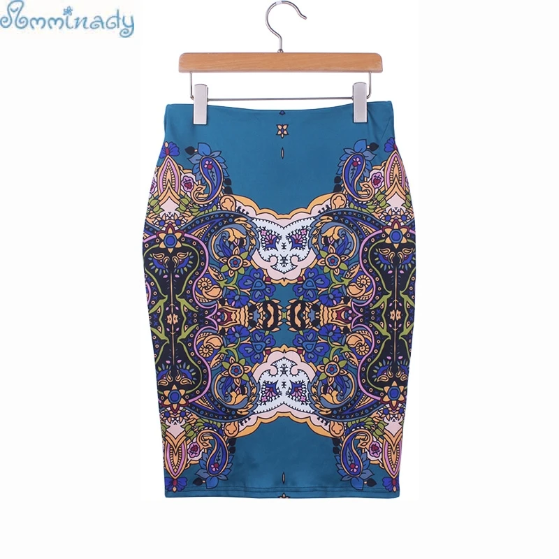 Юбка карандаш Женская средней длины с цветочным рисунком|Женские юбки| |